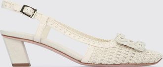 Roger Vivier Slingback Belle Vivier in pelle intrecciata e canvas con strass