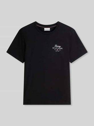 Tommy Hilfiger Regular Fit T-Shirt aus reiner Baumwolle in Black, Gr&ouml;&szlig;e XXL