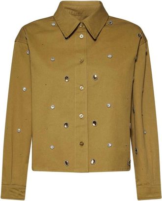 Silvian Heach Shirt Hestua - Dames - Overhemden - Beige - 2XS - Katoen - Overhemden
