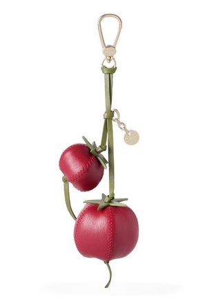 Brahmin Tomato Leather Bag Charm in Salsa at Nordstrom