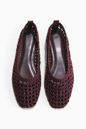 H&M Braided Ballet Pumps in Dark Brown at Nordstrom, Size 10