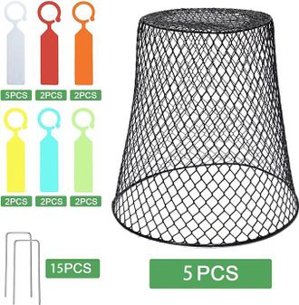 Gabrielle 5 Campanas De Metal Para Jard&iacute;n, Campanas De Alambre Para Jard&iacute;n, Campanas De Alambre Para Plantas, Campanas De Protecci&oacute;n Para Jard&iacute;n, Jaulas Protect