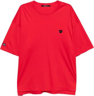 Songzio T-shirt con taglio curvo - Rosso