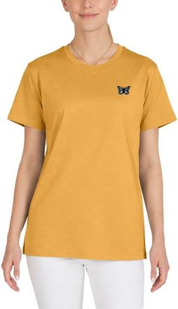 Dalix Butterfly Womens Relaxed Tee in Mustard at Nordstrom, Size Xx-Large