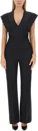 Philosophy di Lorenzo Serafini Flare Fit Jumpsuit - Dames - Jumpsuits - Zwart - XS - Polyester - Jumpsuits & Playsuits