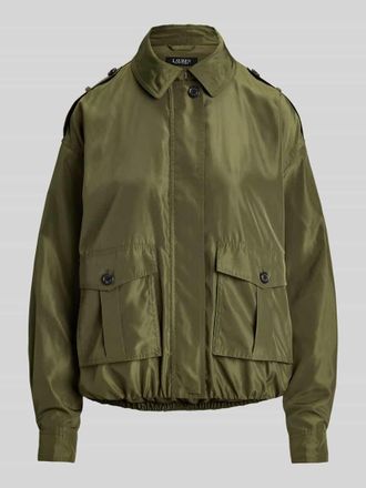 Lauren Ralph Lauren Relaxed Fit Blouson mit Schulterriemen in Oliv, Gr&ouml;&szlig;e XL