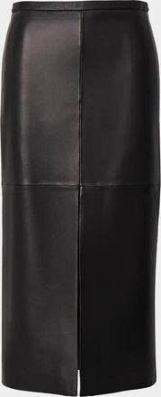 Rag & Bone Bessie Leather Midi Skirt