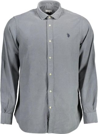 U.S.Polo Association Veelzijdig Herenshirt - Blauw- Diverse Maten - Heren - Casual Overhemden - Grijs - 2XL - Overhemden