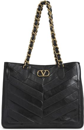 Valentino Garavani Black Laseine Tote
