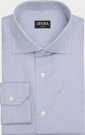 Ermenegildo Zegna Mens Microstructure Trofeo Comfort Dress Shirt