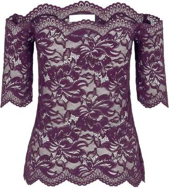 Paco Rabanne Magenta Lace Top