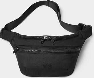 Yohji Yamamoto Mens Tone-on-tone logo belt bag