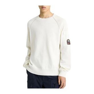 Parajumpers Barr Crewneck Jumper - male - Parajumpers - Sweatshirts - White - M - Sweatshirts & Hoodies