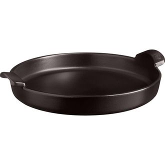 Emile Henry 12-Inch Round Deep Dish Pizza Pan in Charcoal at Nordstrom