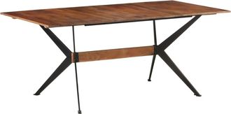 vidaXL Mesa De Comedor De Madera Maciza De Mango 180x90x76 Cm Vidaxl