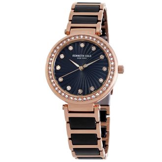 Kenneth Cole Quartz Crystal Black Dial Ladies Watch KCWLG0066104