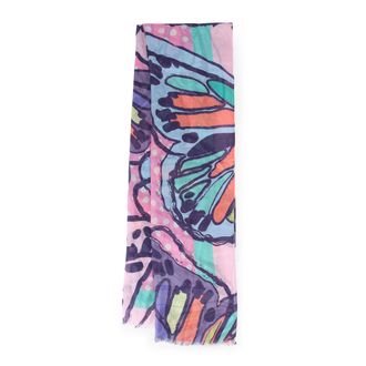 Kurt Geiger Womens Printed Scarf - Pink - One Size