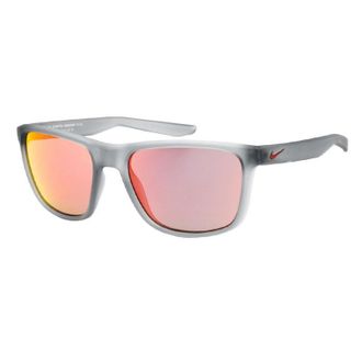 Nike Sunglasses Rectangle Full Rim, Matte Wolf Grey Frame And Grey Mirror Lens Nikeessentialendeavormiev1122016