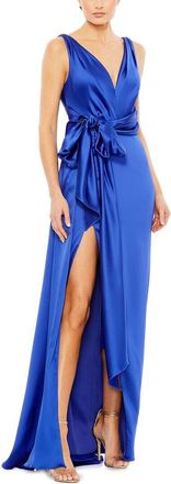 Mac Duggal Overlay Train Gown