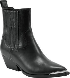 Marc Fisher Pryce Pointy Toe Bootie in Black at Nordstrom Rack, Size 6.5