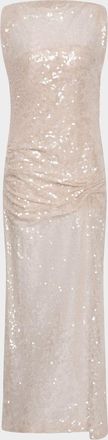 Rachel Gilbert Marlow Sleeveless Sheer Sequined Gown