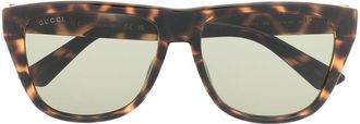 Gucci pilot-frame sunglasses - men - Acetate - 57 - Brown
