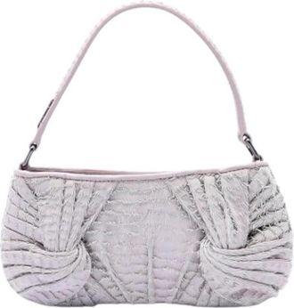 Burberry Pre-owned Fringed Lambskin Shoulder Bag - Dames - Vintage Schoudertas - Paars - ONE Size - Leer - Vintage