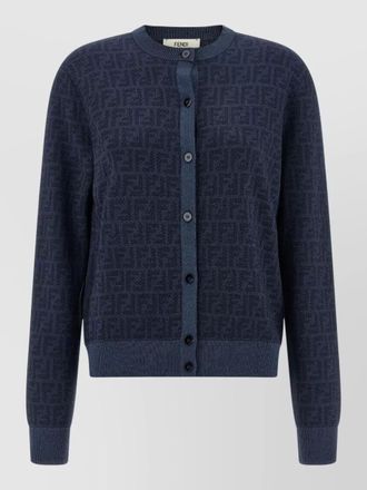 Fendi embroidered wool cardigan
