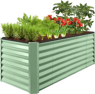 Best Choice Products 8x2x2ft Outdoor Metal Raised Garden Bed, Planter Box for Vegetables, Flowers, Herbs