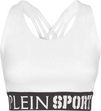 Plein Sport Fitness, Dames, Wit, S, Polyester, Sportbeha