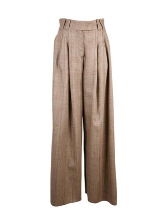 Marella Pleated High-Waist Wide Leg Marella Trousers