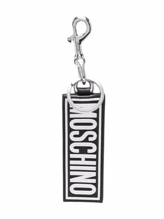 Moschino Sleutelhanger met logoprint - Zwart