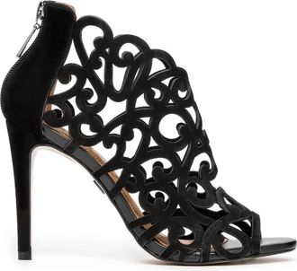 Kazar Dames zwarte sandalen - Dames - Sandalen met hakken - Zwart - 37 EU - Leer - Schoenen
