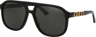 Gucci Unisex Sunglasses Black-Grey Black-Black-Grey Injected Black/black/grey