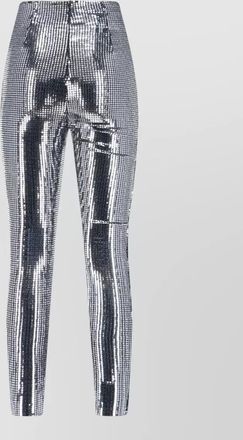 Maison Margiela high shine sequin slim fit trousers