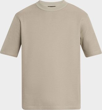 Loro Piana Mens Perledo Textured Cotton Crewneck T-Shirt