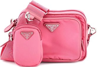 Prada Re-Edition 2005 Camera Bag Tessuto with Saffiano Leather Mini crossbody bag - Rosa