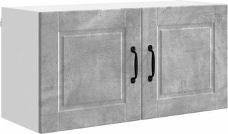 vidaXL Mueble De Cocina Con Estante Gris Concreto 80 X 31 X 40 Cm Vidaxl