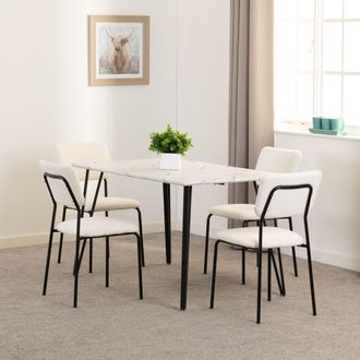 Seconique Marlow & Sheldon Dining Set in Ivory