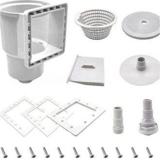 OEM Kit De Skimmer Para Piscinas Elevadas, Compatible Con Skimmers De Pared Con Orificios De 32 Mm Y 38 Mm En La Pared De La Piscina