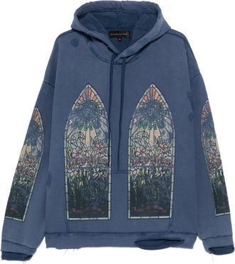 Who Decides War by Ev Bravado Felpa con cappuccio e tasca a marsupio - Blu