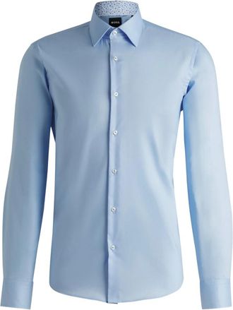 HUGO BOSS Overhemden, Heren, Blauw, S, Katoen, 50532877-450 Shirt