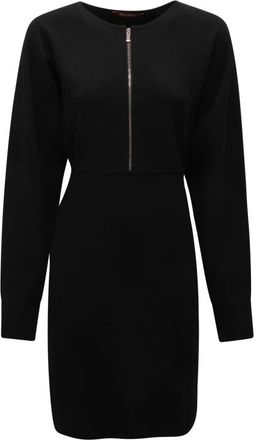 Max Mara Gebreide Jurk Rodi Studio Stijl - Dames - Kleedjes - Zwart - S - Kleedjes