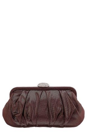 Nina Concord Frame Clutch in Bronze at Nordstrom