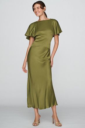 BHLDN Cape Sleeve Cutout Maxi Dress