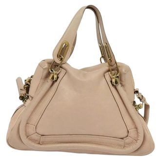 Chlo&eacute; Paraty Quilted Leather Beige Leather Handbag (Pre-Owned)