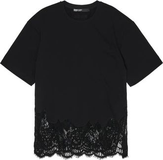 Bimba & Lola lace trim top - Black