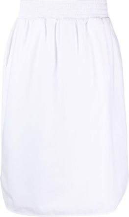 Fabiana Filippi elasticated-waist midi skirt - women - Cotton - 40 - White