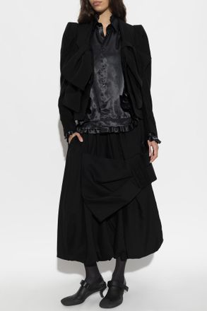 Comme Des Gar&ccedil;ons Comme Des Gar&ccedil;ons Noir Kei Ninomiya Shirt With Ruffles, Womens, Black