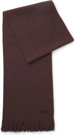 BOSS Knit scarf in virgin wool with logo detail